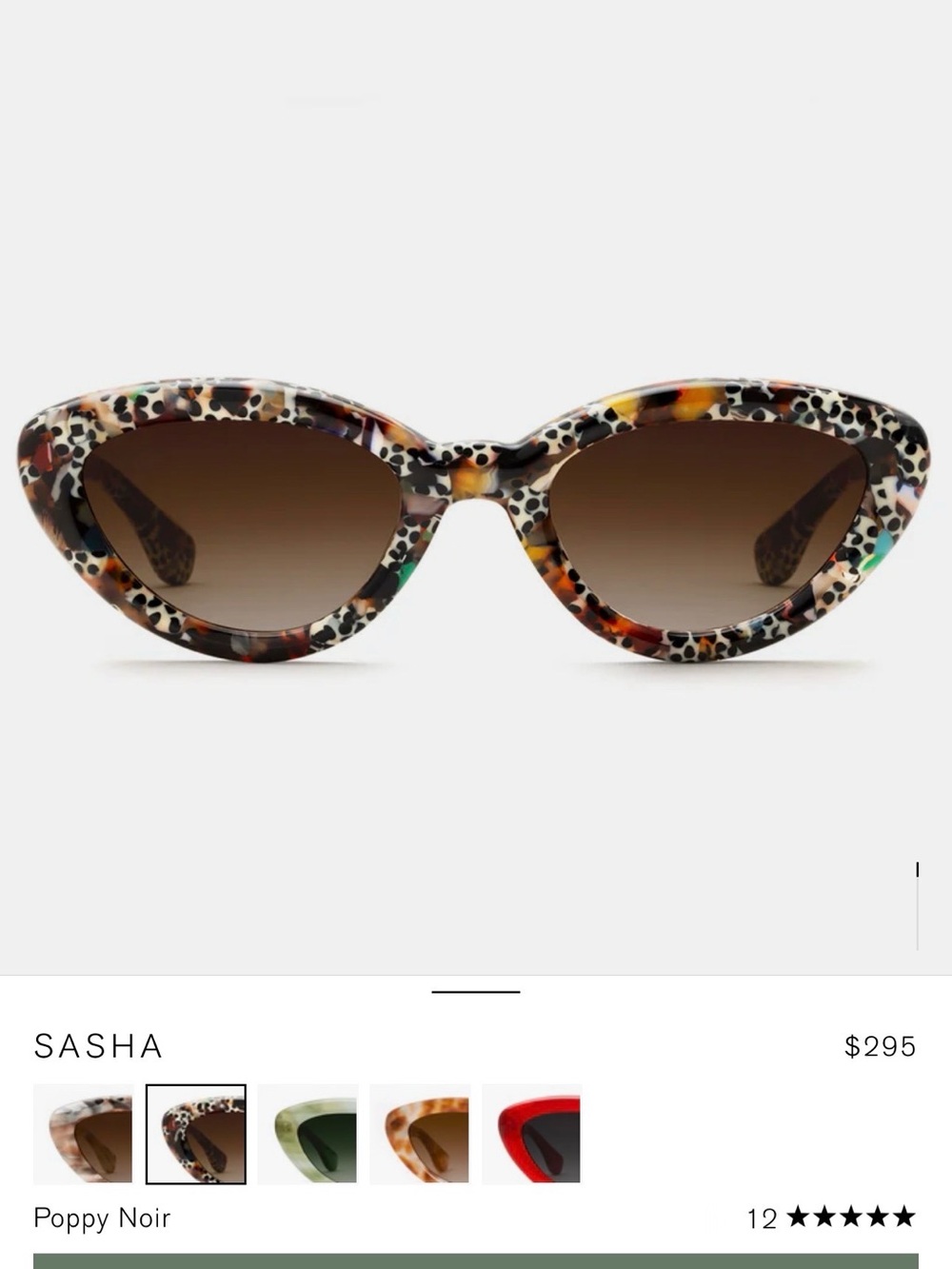 *Like New* KREWE SASHA in POPPY NOIR with Amber Gradient Lens - Picture 7 of 8